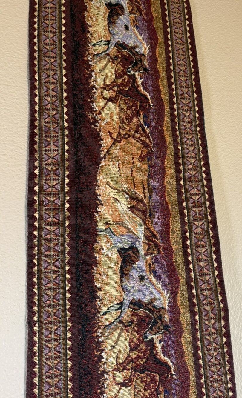 Wild Horses Southwest Tapestry Table Runner 12"x48"
